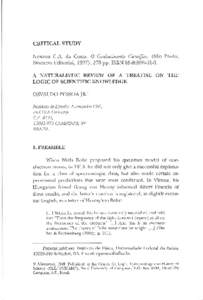 CRITICAL STUDY Newton C.A. da Costa, O Conhecim¿nto Científico. (São Paulo, Discurso Editorial, 1997) ,278 pp.ISBNNATURALISTIC REVIEW OF A TREATISE ON THE LOGIC OF SCIENTIFIC KNOWLEDGE