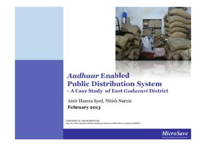 Microsoft PowerPoint[removed]MicroSave Case Study on Aadhaar PDS East Godavari.pptx