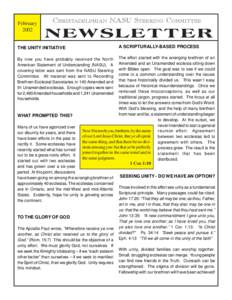 February 2002 CHRISTADELPHIAN NASU STEERING COMMITTEE  NEWSLETTER