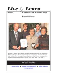Fall 2005 issue of Live & Learn newsletter