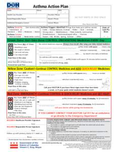 CNMC Asthma Action Plan UPO