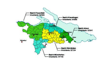 Bezirk Frauenfeld Inhabitants: 63‘593 Bezirk Kreuzlingen Inhabitants: 44‘869  Kreuzlingen