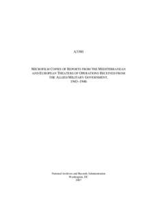 Historical documents / Art conservation / Monuments /  Fine Arts /  and Archives program / Roberts Commission / Looted art / National Archives and Records Administration / The National Archives / Microform / Archive / Visual arts / Art history / Humanities