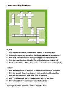 Crossword for the Birds 3 1