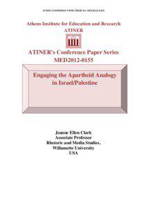 ATINER CONFERENCE PAPER SERIES No: MED2012[removed]Athens Institute for Education and Research