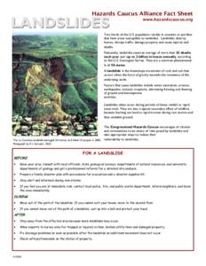 Hazards Caucus Alliance Fact Sheet  LANDSLIDES www.hazardscaucus.org