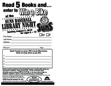 Read 5 Books and... enter to at the Win a Bike