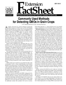 FactSheet Extension AGF[removed]Horticulture and Crop Science, 2001 Fyffe Court, Columbus, OH[removed]
