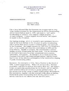 Memorandum for General Al Haig, June 7, 1974