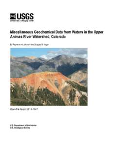 Geography of Colorado / Animas River / Aquifers / Hydraulic engineering / Geotechnical engineering / Water quality / Groundwater / Sampling / Geology / Water / Environment / Environmental science
