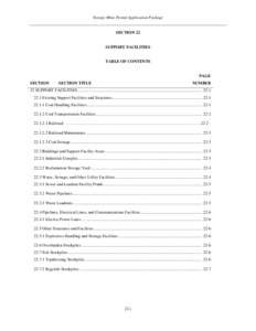 Navajo Mine Permit Application Package  SECTION 22 SUPPORT FACILITIES