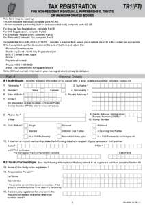 TR1 (FT) - Tax Registration