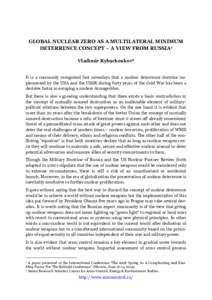 Nuclear proliferation / Foreign relations of India / Nuclear strategies / Weapon of mass destruction / NPT Review Conference / Comprehensive Nuclear-Test-Ban Treaty / Deterrence theory / Nuclear Non-Proliferation Treaty / Nuclear disarmament / International relations / Nuclear weapons / Nuclear warfare