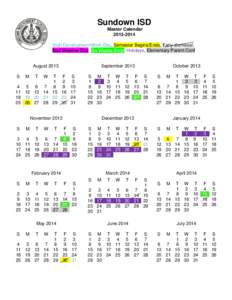 Sundown ISD Master Calendar[removed]