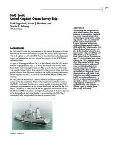 291  HMS Scott : United Kingdom Ocean Survey Ship Fred Pappalardi, Steven J. Dunham, and Martin E. Leblang