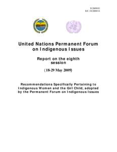 Microsoft Word - Recommendations on Indigenous Women Eighth Session.doc