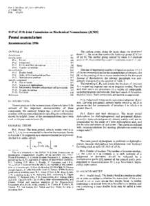Eur. J. Biochem. 167,0FEBS 1987 EJBIUPAC-IUB Joint Commission on Biochemical Nomenclature (JCBN)