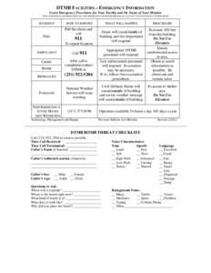 Safety / Emergency procedure / Digital Terrestrial Multimedia Broadcast / 9-1-1 / Elevator / Emergency / Bomb threat / Management / Public safety / Emergency management / Security