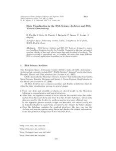 Astronomical Data Analysis Software and Systems XVII ASP Conference Series, Vol. 394, c 2008 R. W. Argyle, P. S. Bunclark, and J. R. Lewis, eds.