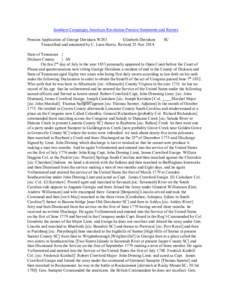 Southern Campaigns American Revolution Pension Statements and Rosters Pension Application of George Davidson W283 Elizabeth Davidson Transcribed and annotated by C. Leon Harris. Revised 25 Nov[removed]SC