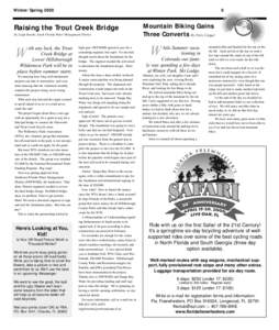 9  Winter/Spring 2000 Raising the Trout Creek Bridge By Leigh Brooks, South Florida Water Management District