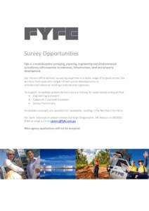 Microsoft Word - Survey Opportunities _NT_