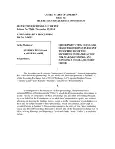 FLIR Systems / Government / Securities Exchange Act / Securities and Exchange Commission / Stephen Timms / Financial regulation / English people / 73rd United States Congress / United States Securities and Exchange Commission / United States securities law