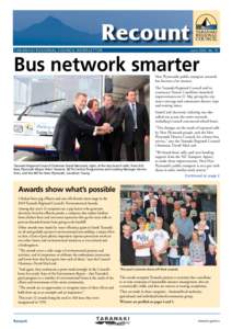 Recount TARANAKI REGIONAL COUNCIL NEWSLETTER June 2010 No. 75  Bus network smarter