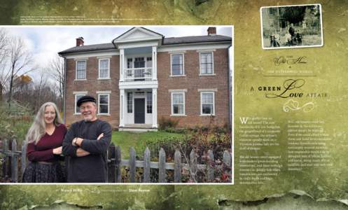 (below) Edith Sarra and her husband, Michael Shoaf, in front of their 1850s home. (right) The Millard Fillmore Wampler family, circaThe Wamplers were the second family to own the house, which they kept for a centu