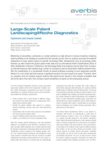 averbis text analytics Offer of Presentation for the 2013 II-SDV Meeting Nice, [removed]April[removed]Large-Scale Patent