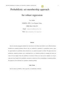 SECOND SUBMISSION TO JOURNAL OF STATISTICAL THEORY AND PRACTICE  Probabilistic set-membership approach