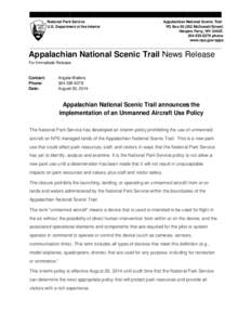 Microsoft Word - APPA NPS Press Release - Unmanned aircraft Final.docx