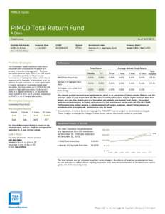 PIMCO Funds  PIMCO Total Return Fund A Class As of[removed]