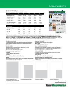 display ad rates BLACK & WHITE RATES (Not tax exempt) Rate Card Number 31 / Effective January 1, 2014 ©Entire Contents Copyright 2013 by Crain Communications Inc. All rights reserved.  1X