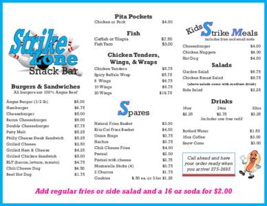 Strike Zone Snack Bar  Burgers & Sandwiches