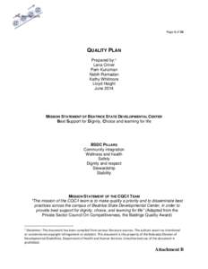 The Deming Cycle  Page 1 of 26 QUALITY PLAN Prepared by:1