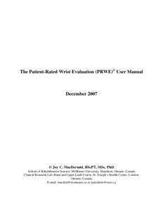 Microsoft Word - PRWE & PRWHE User Manual_Dec 2007.doc