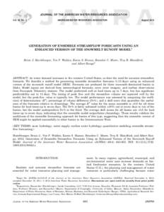 JOURNAL OF THE AMERICAN WATER RESOURCES ASSOCIATION Vol. 48, No. 4 AMERICAN WATER RESOURCES ASSOCIATION  August 2012