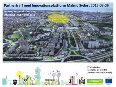 Partnerträff med Innovationsplattform Malmö SydostInnovationsworkshop med AMIRALSTADEN som case Processledare Marianne Dock (SBK)