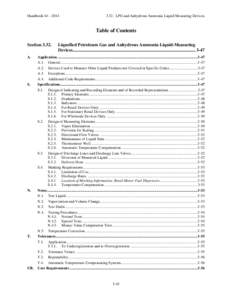 Handbook 44 – [removed]LPG and Anhydrous Ammonia Liquid-Measuring Devices Table of Contents Section 3.32.