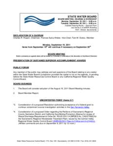 Aquatic ecology / Water management / Irrigation / Environment / California State Water Resources Control Board / Government of California / California Environmental Protection Agency / Public comment / Submittals / Water / Environment of California / Government