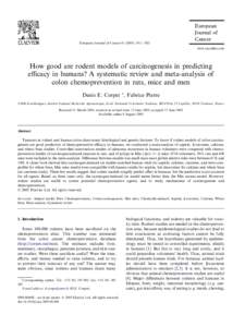 Food colorings / Colon / Familial adenomatous polyposis / Celecoxib / Colorectal cancer / Aspirin / Aberrant crypt foci / Cancer / Animal testing on rodents / Medicine / Gastrointestinal cancer / Pathology