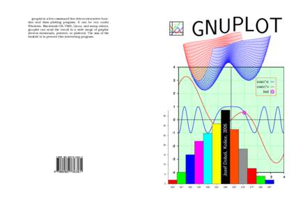 GNUPLOT  gnuplot is a free command-line driven interactive function and data plotting program. It can be run under Windows, Macintosh OS, VMS, Linux, and many others. gnuplot can send the result to a wide range of graphi