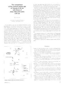 The comparison of the uranium-series age of Yamato K-26 ice with those of Allan Hills and Lewis Cliff ice