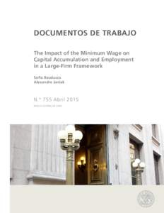 Documentos de trabajo The Impact of the Minimum Wage on Capital Accumulation and Employment in a Large-Firm Framework Sofia Bauducco Alexandre Janiak