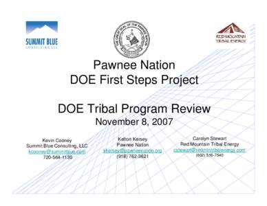 Pawnee Nation - Energy Options Analysis