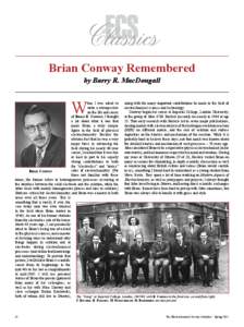 ECS Classics Brian Conway Remembered by Barry R. MacDougall  W