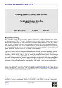 Gàidhlig (Scottish Gaelic) Local Studies Vol. 25: Dal Riada & Cinn Tìre  Gàidhlig (Scottish Gaelic) Local Studies1