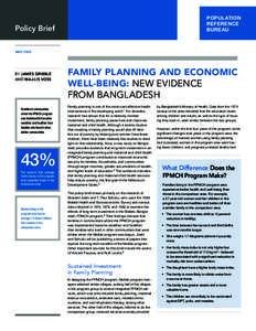 Family Planning and Economic Well-Being: New Evidence From Bangladesh