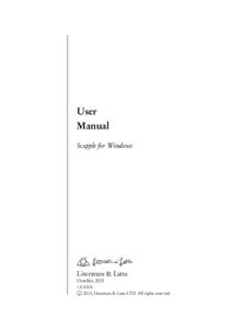 User Manual Scapple for Windows Literature & Latte October, 2013